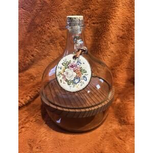 Handmade tiered half gallon jug Charcuterie Board Farmhouse Decor Vtg Coin Bank